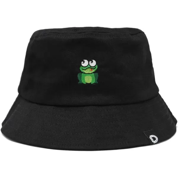DALIX Frog Embroidered Bucket Hat