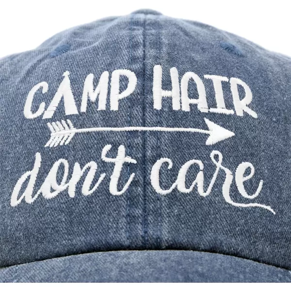 DALIX Camp Hair Don't Care Dad Hat Washed Cotton Cap Pigment Dyed