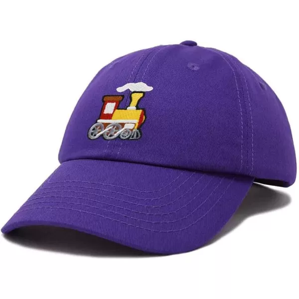 DALIX Train Embroidered Dad Cap Cotton Baseball Hat Mens