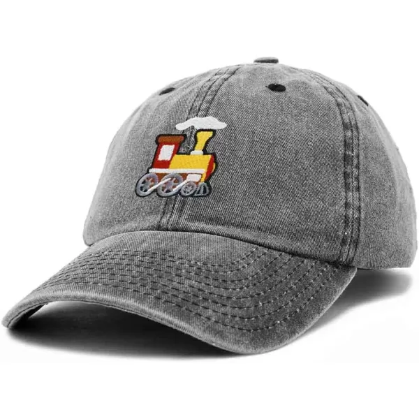 DALIX Train Embroidered Dad Cap Cotton Baseball Hat Mens