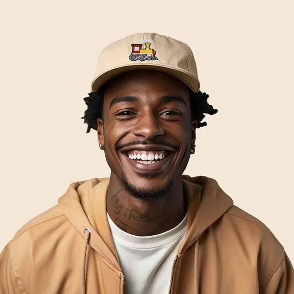DALIX Train Embroidered Dad Cap Cotton Baseball Hat Mens