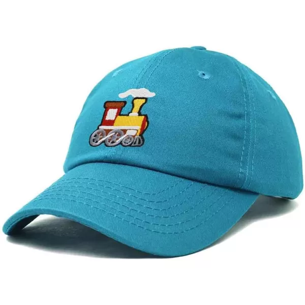 DALIX Train Embroidered Dad Cap Cotton Baseball Hat Mens