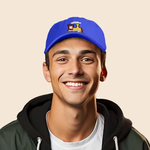DALIX Train Embroidered Dad Cap Cotton Baseball Hat Mens