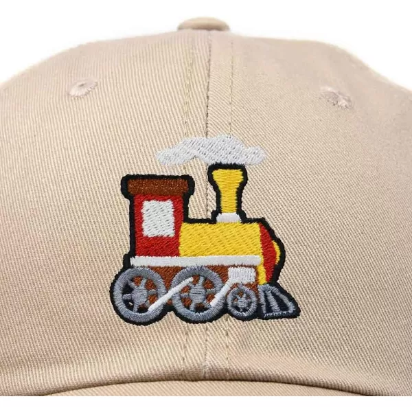 DALIX Train Embroidered Dad Cap Cotton Baseball Hat Mens