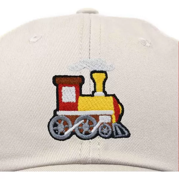 DALIX Train Embroidered Dad Cap Cotton Baseball Hat Mens