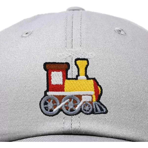 DALIX Train Embroidered Dad Cap Cotton Baseball Hat Mens