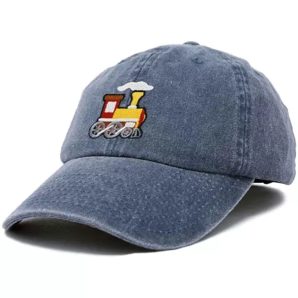 DALIX Train Embroidered Dad Cap Cotton Baseball Hat Mens