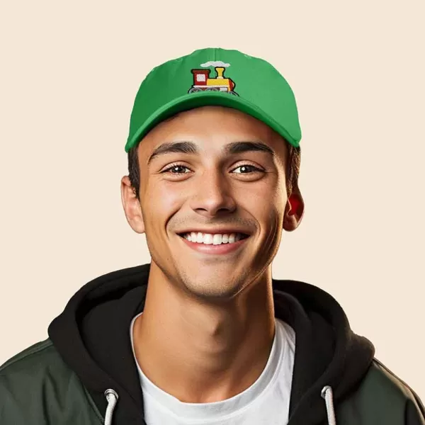 DALIX Train Embroidered Dad Cap Cotton Baseball Hat Mens