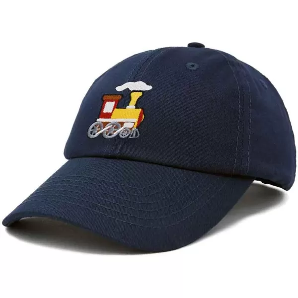 DALIX Train Embroidered Dad Cap Cotton Baseball Hat Mens