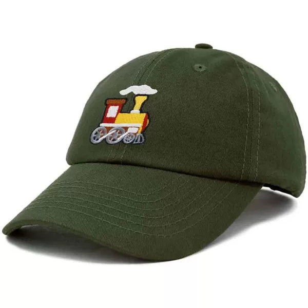 DALIX Train Embroidered Dad Cap Cotton Baseball Hat Mens
