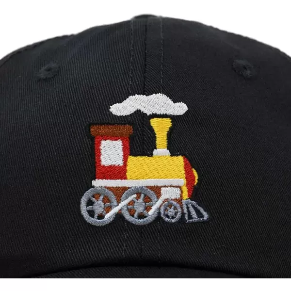 DALIX Train Embroidered Dad Cap Cotton Baseball Hat Mens