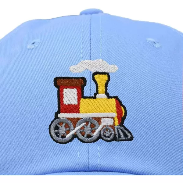 DALIX Train Embroidered Dad Cap Cotton Baseball Hat Mens