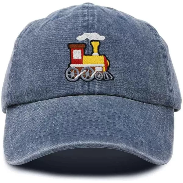 DALIX Train Embroidered Dad Cap Cotton Baseball Hat Mens