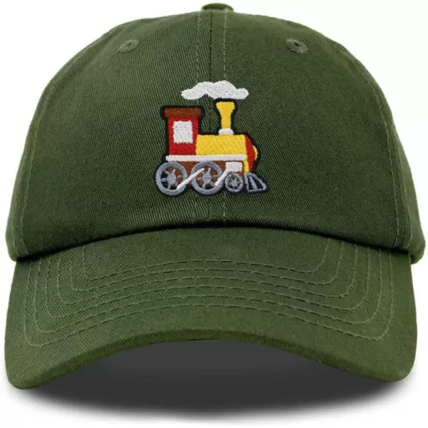 DALIX Train Embroidered Dad Cap Cotton Baseball Hat Mens