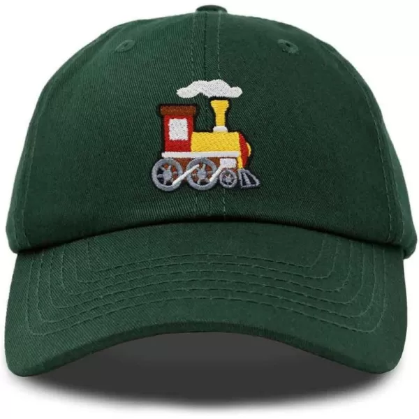DALIX Train Embroidered Dad Cap Cotton Baseball Hat Mens