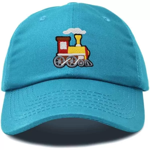 DALIX Train Embroidered Dad Cap Cotton Baseball Hat Mens