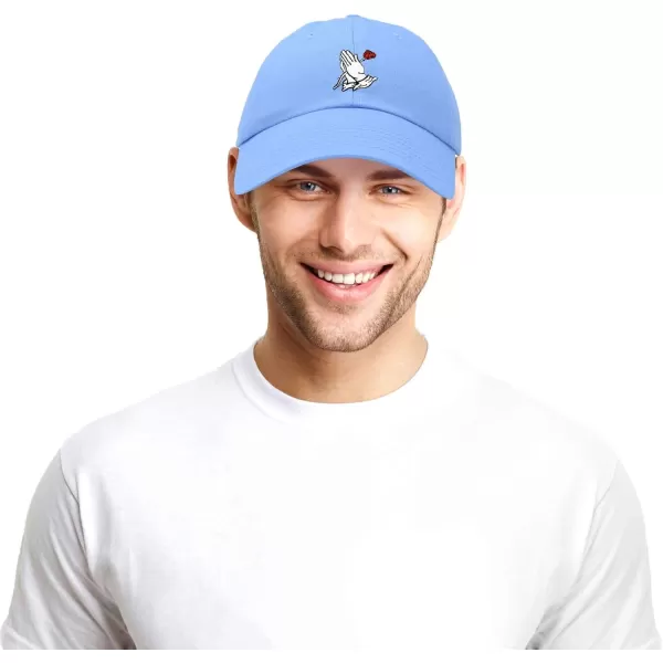 DALIX Prayer Hands Hat Baseball Cap Rose Dad Hats Black White Pink Blue Gray Tan