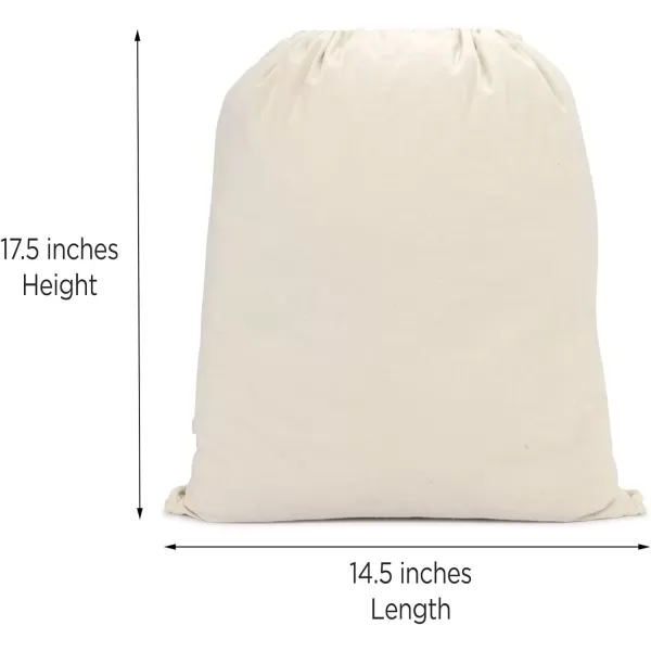 imageDALIX Canvas Drawstring Bag String Backpack Gym Mens Womens Natural Beige 2 PackNatural