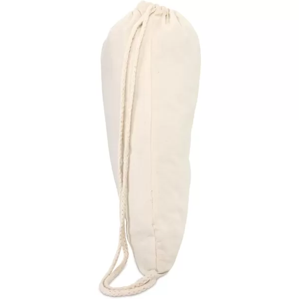 imageDALIX Canvas Drawstring Bag String Backpack Gym Mens Womens Natural Beige 2 PackNatural