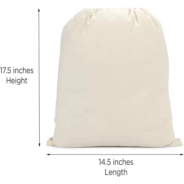 imageDALIX Cotton Drawstring Backpack Laundry Bags Bulk 50 Pack Mens Womens NaturalNatural