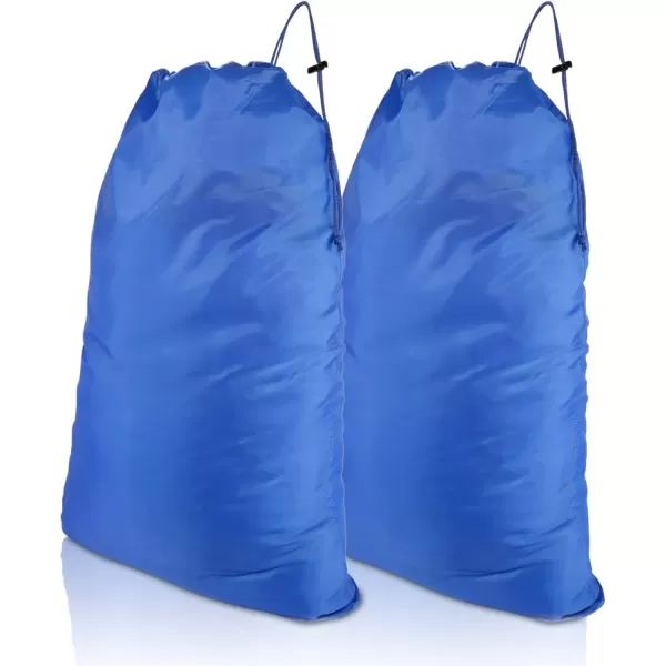 imageDALIX Large Travel Laundry Bag for Camp College Drawstring Bags 2 PACK Royal BlueRoyal Blue