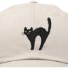 imageDALIX Black Cat Hat Womens Halloween Baseball CapBeige