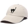 imageDALIX Black Cat Hat Womens Halloween Baseball CapBeige