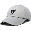imageDALIX Black Cat Hat Womens Halloween Baseball CapGray