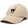 imageDALIX Black Cat Hat Womens Halloween Baseball CapKhaki