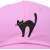 imageDALIX Black Cat Hat Womens Halloween Baseball CapLight Pink