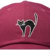 imageDALIX Black Cat Hat Womens Halloween Baseball CapMaroon