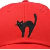 imageDALIX Black Cat Hat Womens Halloween Baseball CapRed