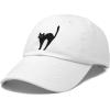imageDALIX Black Cat Hat Womens Halloween Baseball CapWhite