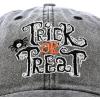 imageDALIX Trick or Treat Hat Womens Halloween Baseball Cap WashedBlack