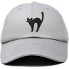 imageDALIX Black Cat Hat Womens Halloween Baseball CapGray