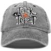 imageDALIX Trick or Treat Hat Womens Halloween Baseball Cap WashedBlack