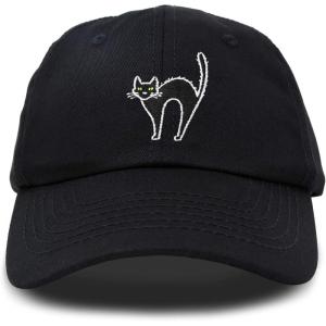 imageDALIX Black Cat Hat Womens Halloween Baseball CapBlack