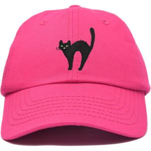 imageDALIX Black Cat Hat Womens Halloween Baseball CapHot Pink