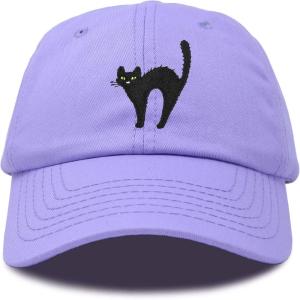 imageDALIX Black Cat Hat Womens Halloween Baseball CapLavender