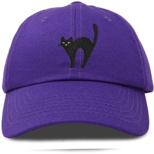imageDALIX Black Cat Hat Womens Halloween Baseball CapPurple