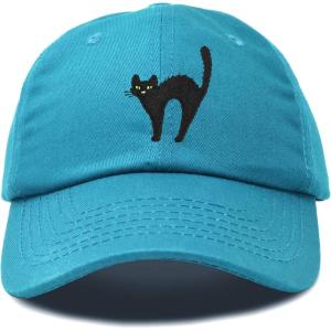 imageDALIX Black Cat Hat Womens Halloween Baseball CapTeal