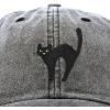 imageDALIX Black Cat Hat Womens Halloween Baseball Cap WashedBlack