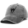 imageDALIX Black Cat Hat Womens Halloween Baseball Cap WashedBlack