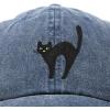 imageDALIX Black Cat Hat Womens Halloween Baseball Cap WashedNavy Blue