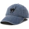 imageDALIX Black Cat Hat Womens Halloween Baseball Cap WashedNavy Blue