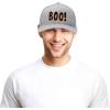 imageDALIX Boo Halloween Hat Mens Womens Flat Bill Snapback CapBlack Light Gray