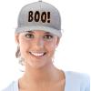 imageDALIX Boo Halloween Hat Mens Womens Flat Bill Snapback CapBlack Light Gray