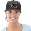 imageDALIX Boo Halloween Hat Mens Womens Flat Bill Snapback CapDark Gray