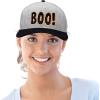 imageDALIX Boo Halloween Hat Mens Womens Flat Bill Snapback CapLight Gray