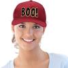 imageDALIX Boo Halloween Hat Mens Womens Flat Bill Snapback CapMaroon